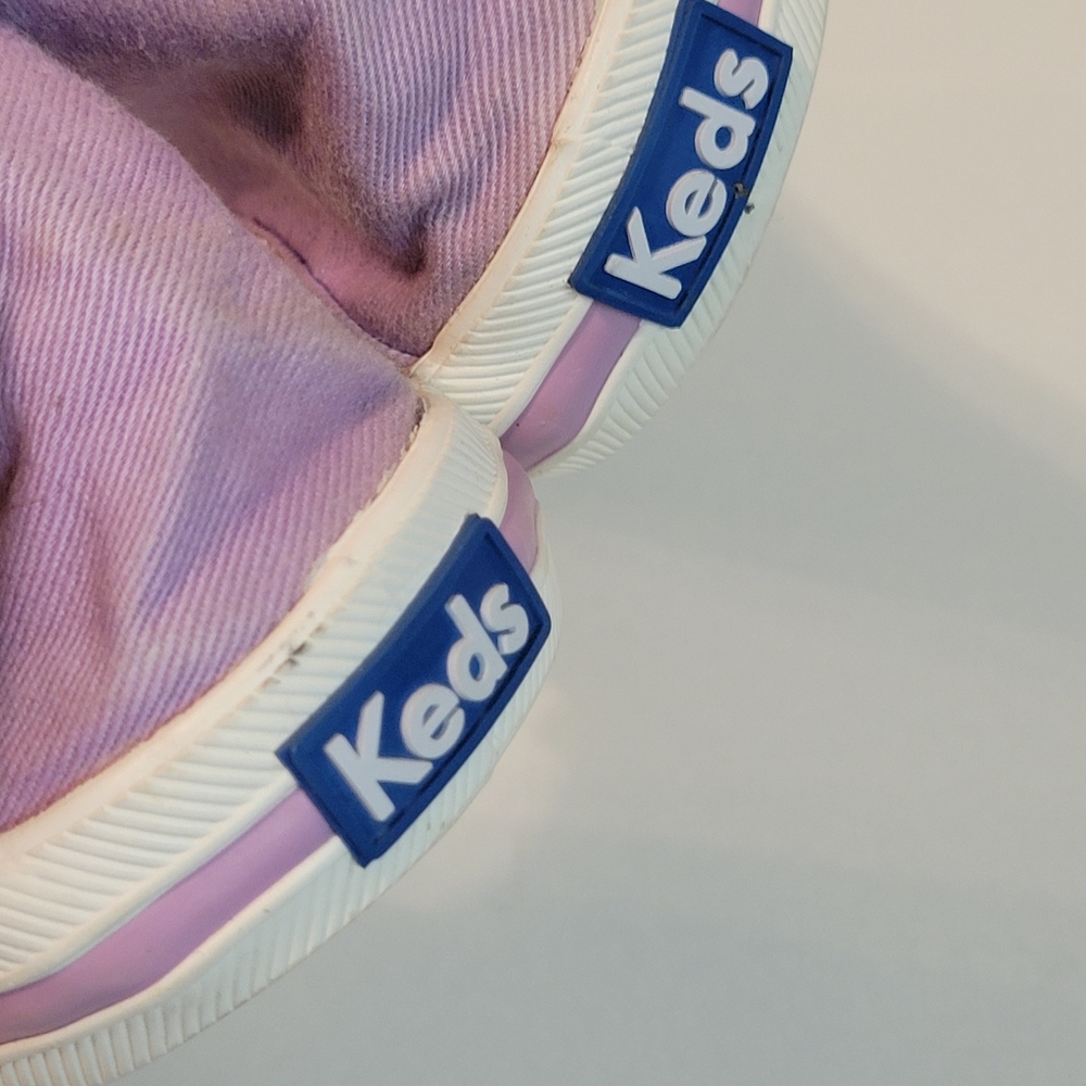 Keds lavende and white chevron slip in shoes size 9 - Picture 5 of 10